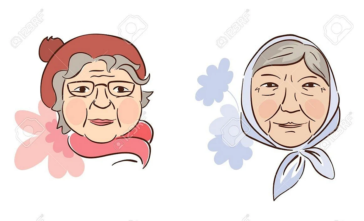 Мультяшное лицо бабушки