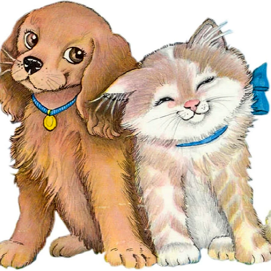 Мультяшные котики и собачки