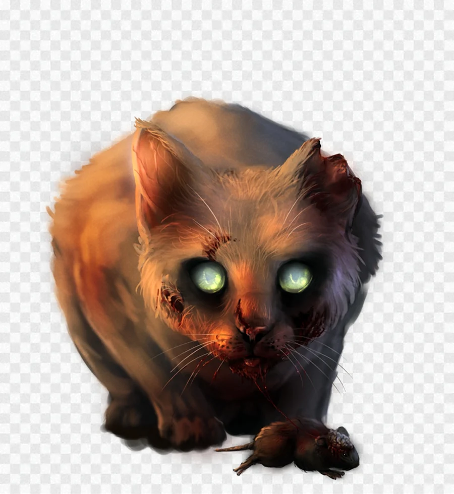 Мультяшный кот страшный