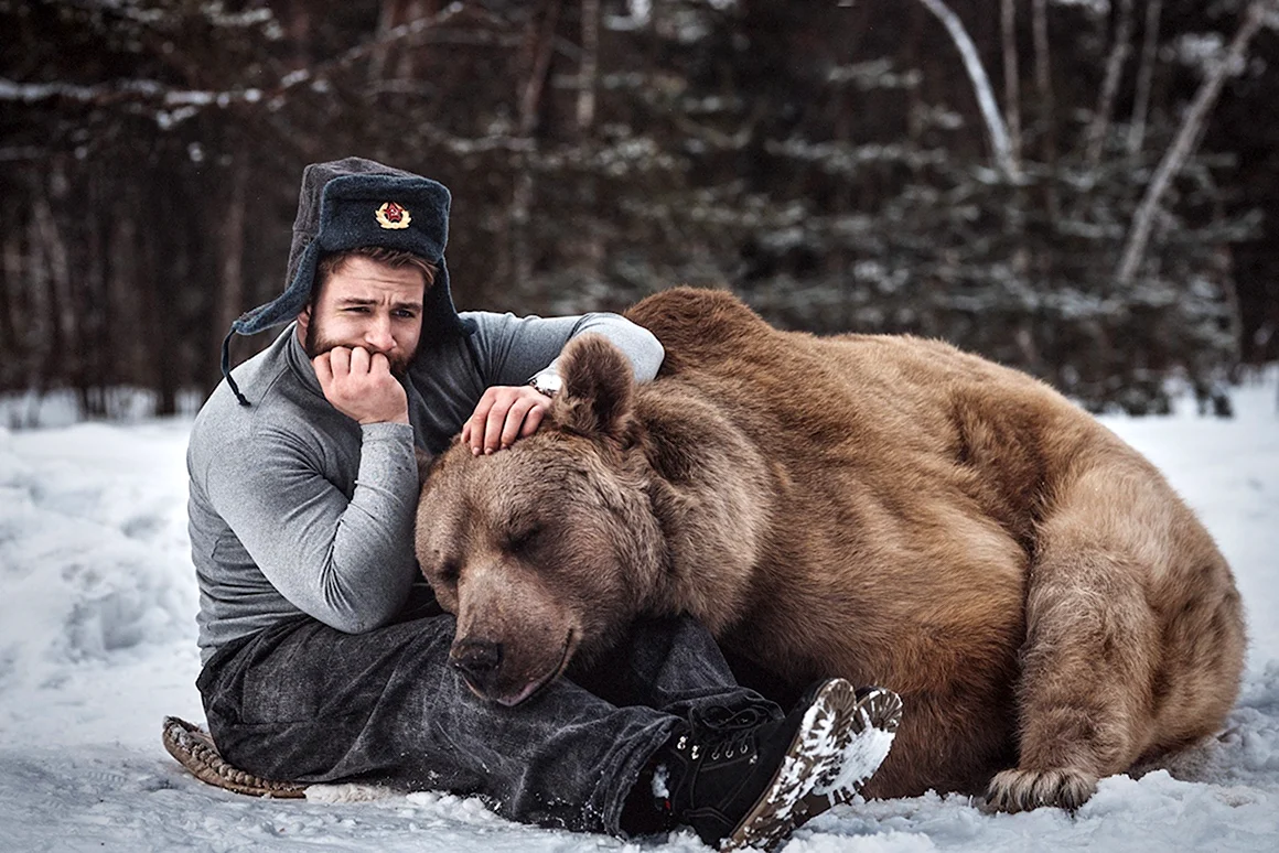 Мужик и медведь