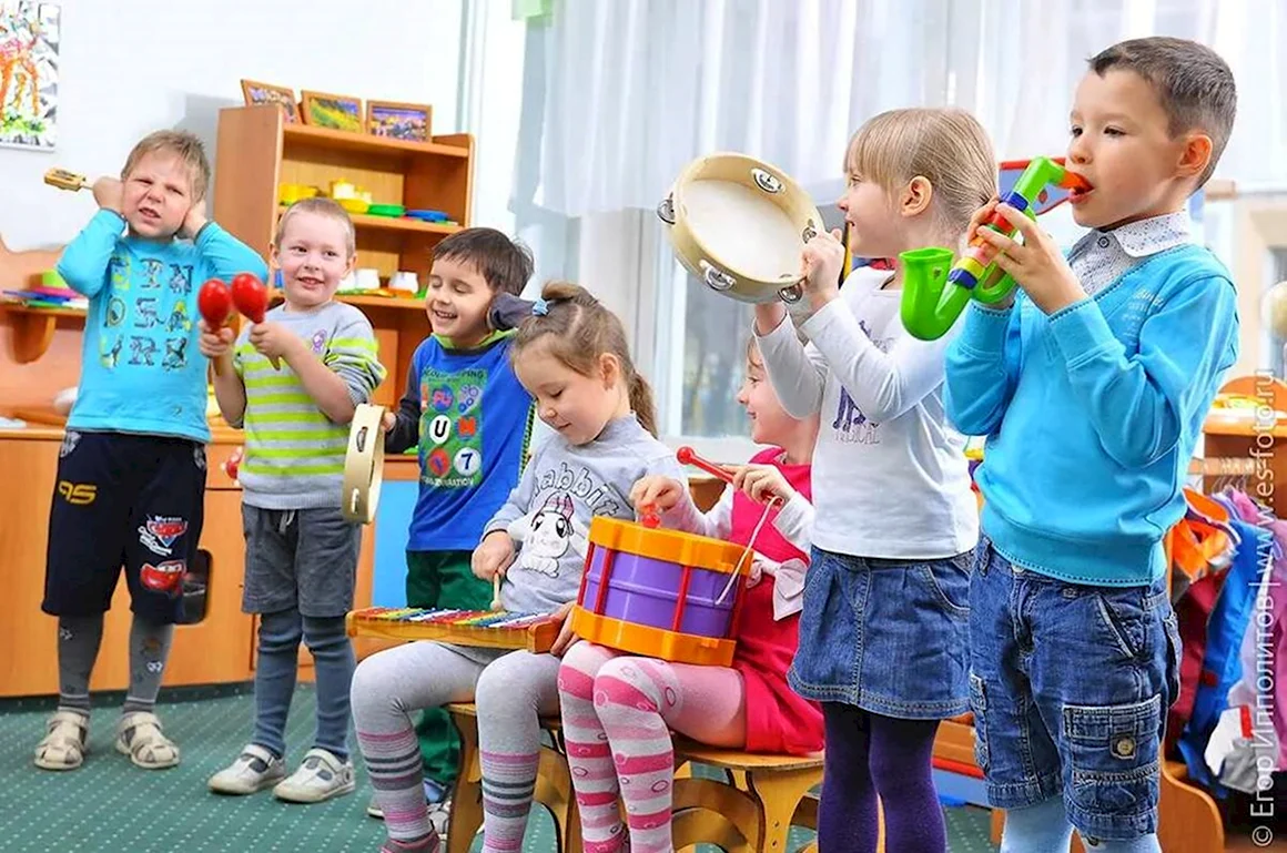 Музыкальное занятие в садике