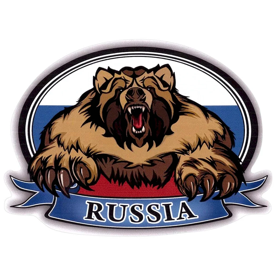 Наклейка медведь на машину