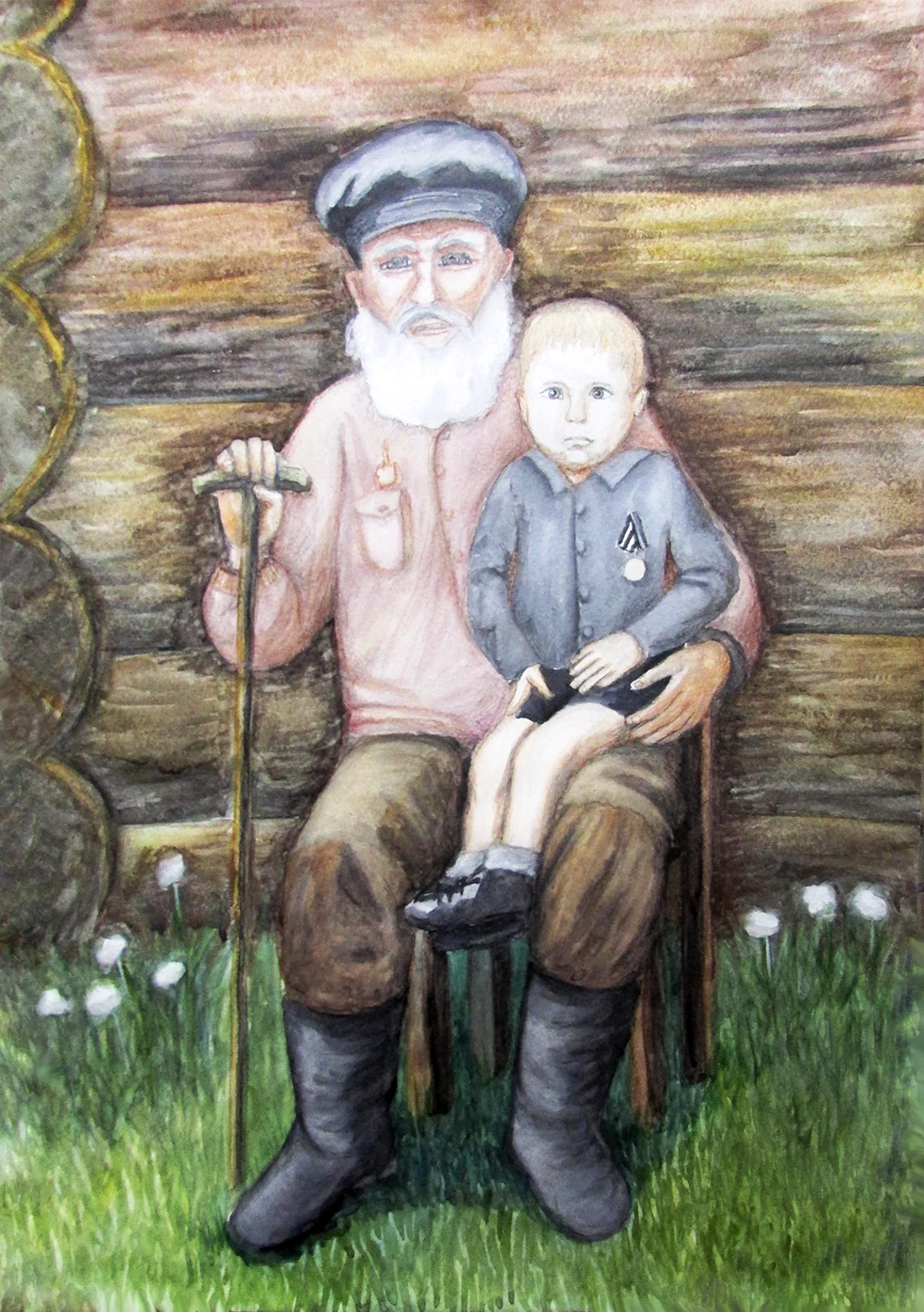 Нарисовать дедушку