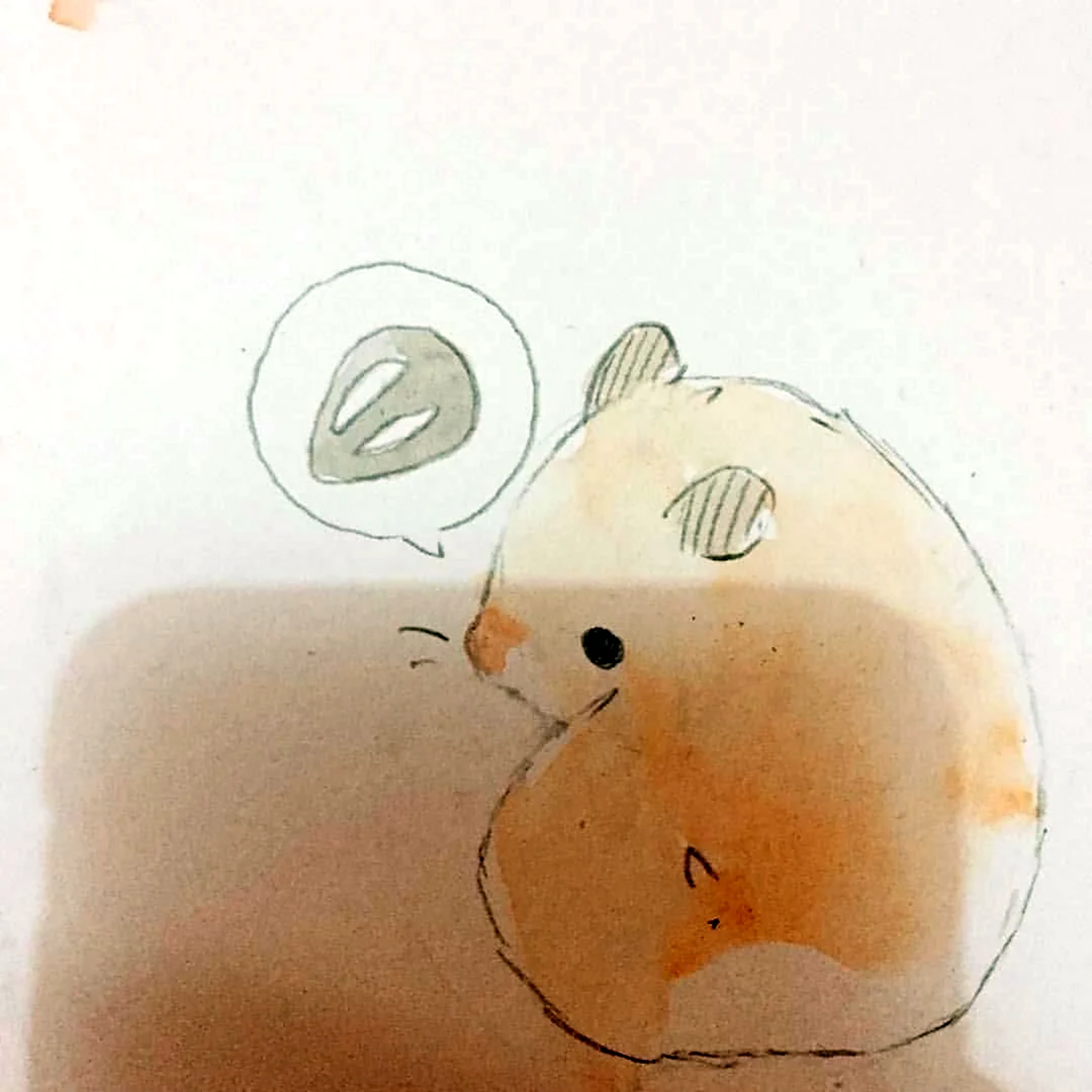 Нарисовать хомяка милого