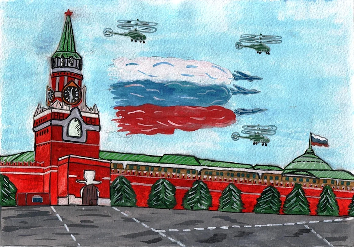 Нарисовать красную площадь