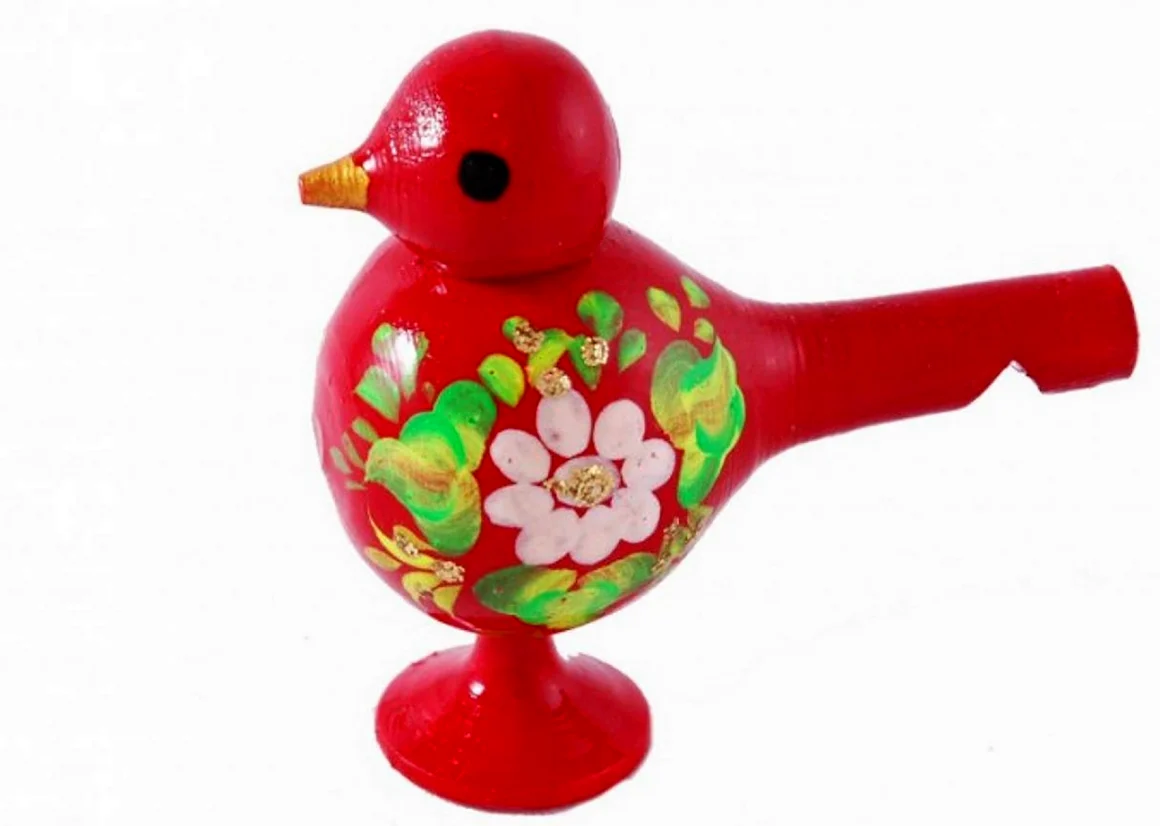 Народная игрушка свистулька птичка