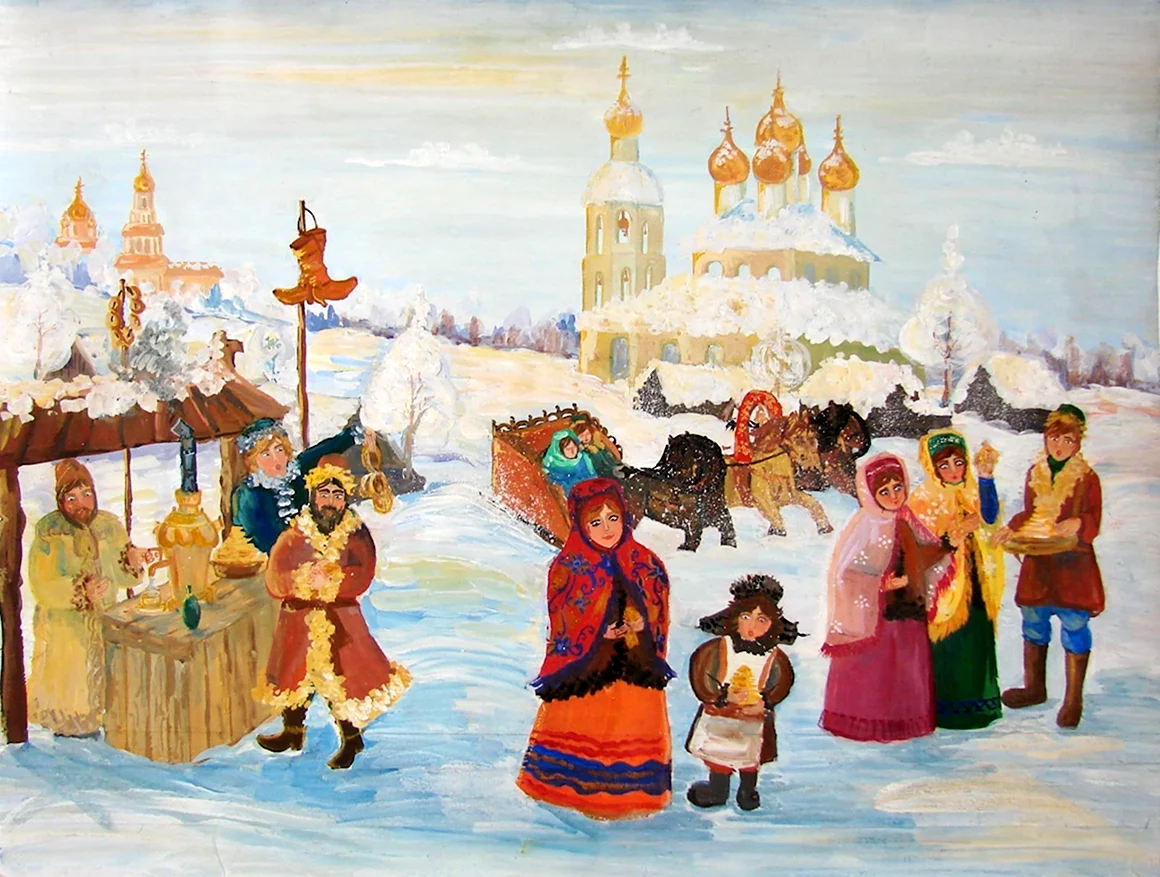 Народные гуляния рисунки