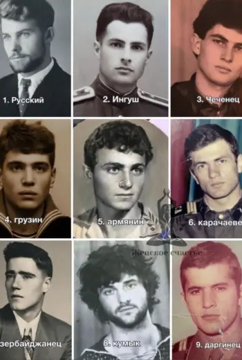 Национальности СССР картинки мужчин