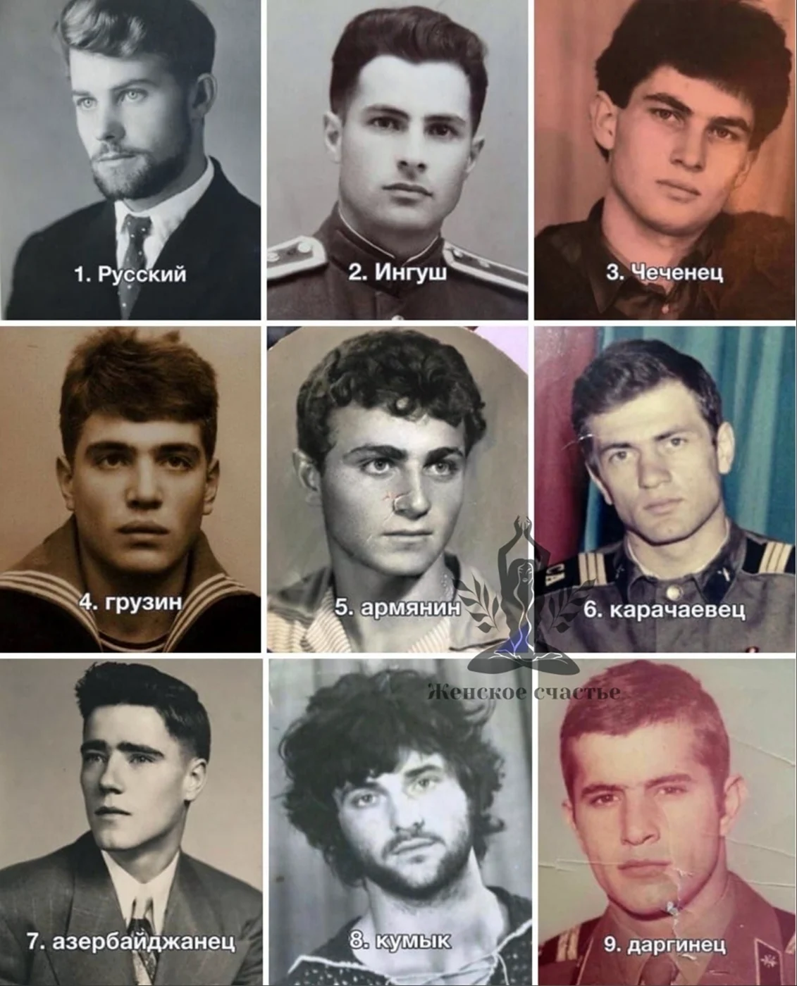 Национальности СССР картинки мужчин
