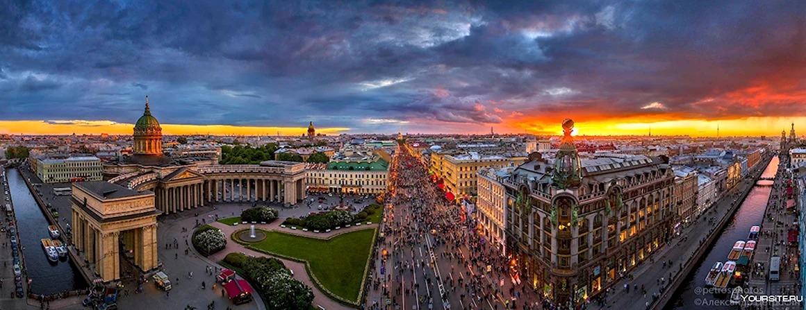 Невский проспект Санкт-Петербург вид сверху
