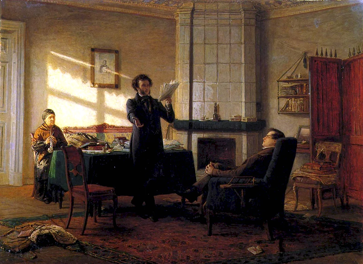 Николай ге «Пушкин в селе Михайловском» 1875.