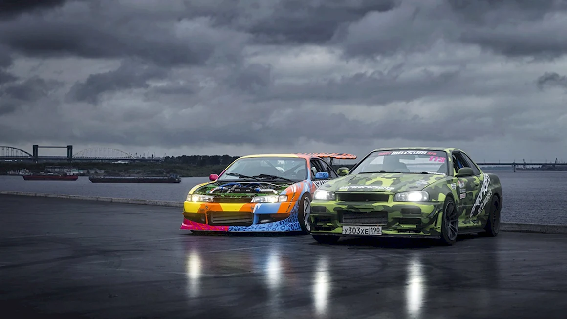 Nissan Skyline r34 дрифт Цае