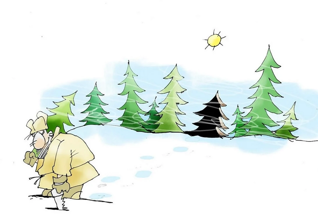 Новогодняя елка карикатура