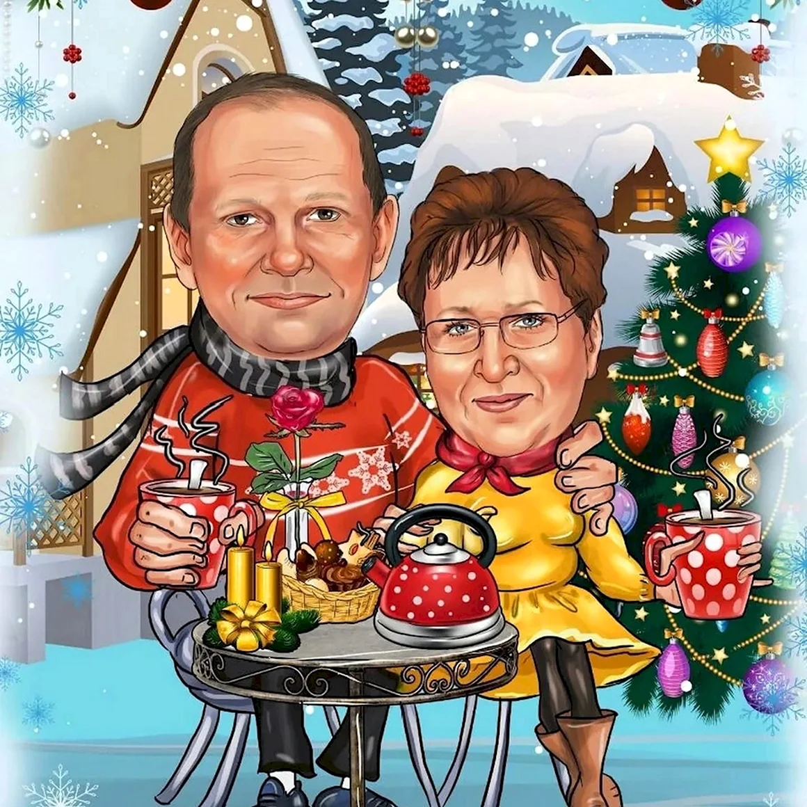 Новогодний шарж