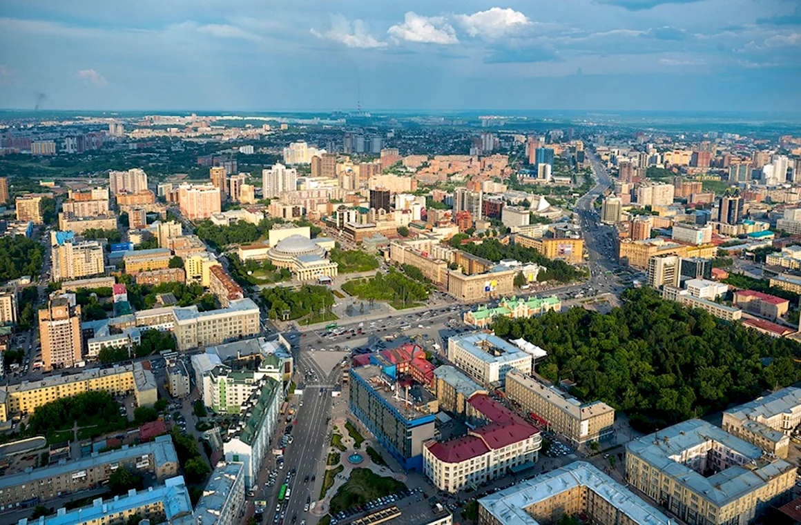 Новосибирск с высоты птичьего полета