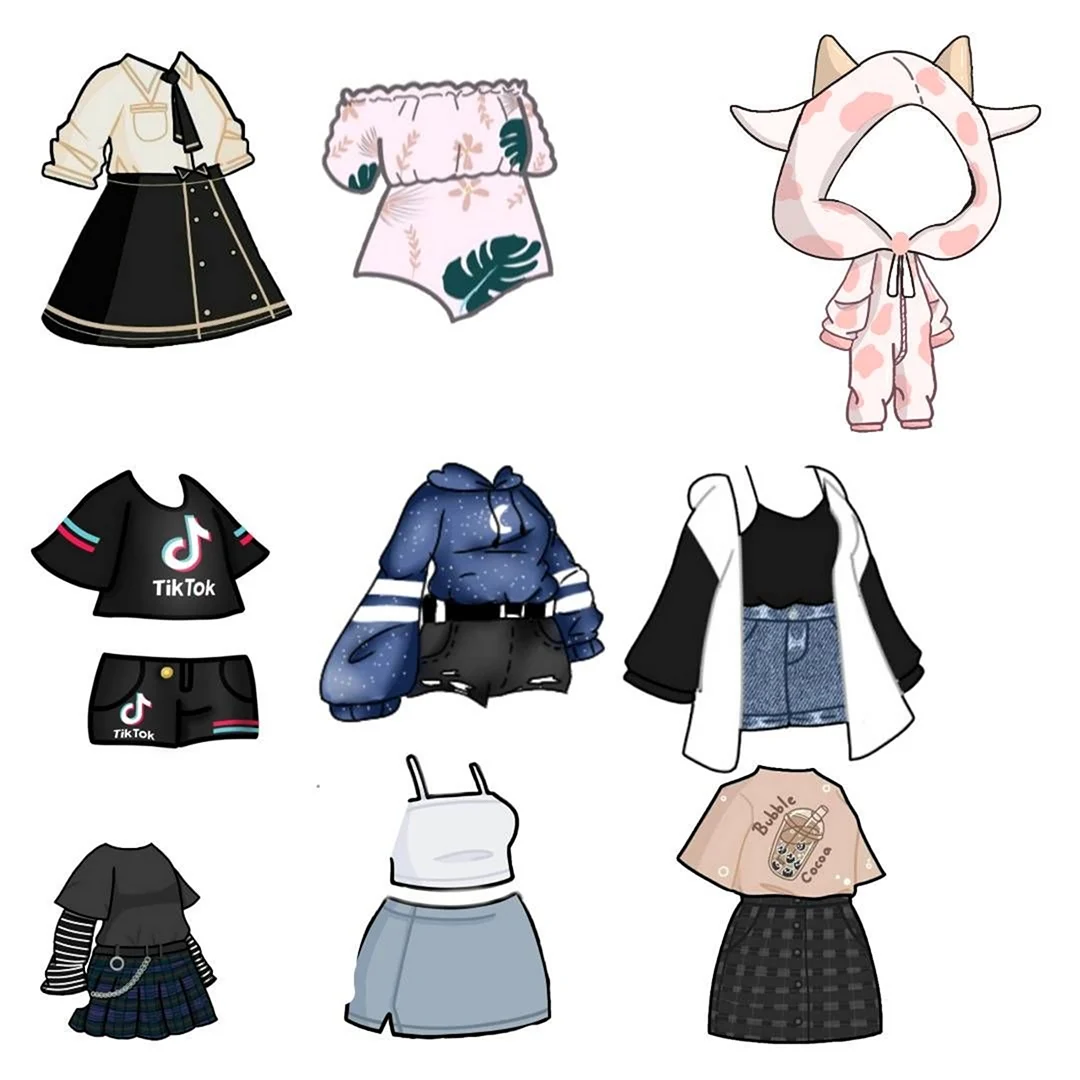 Одежда для куклы из Gacha Life модная