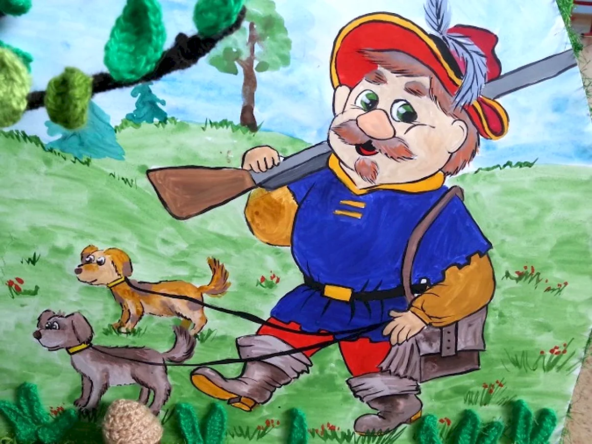 Охотник из сказки красная шапочка