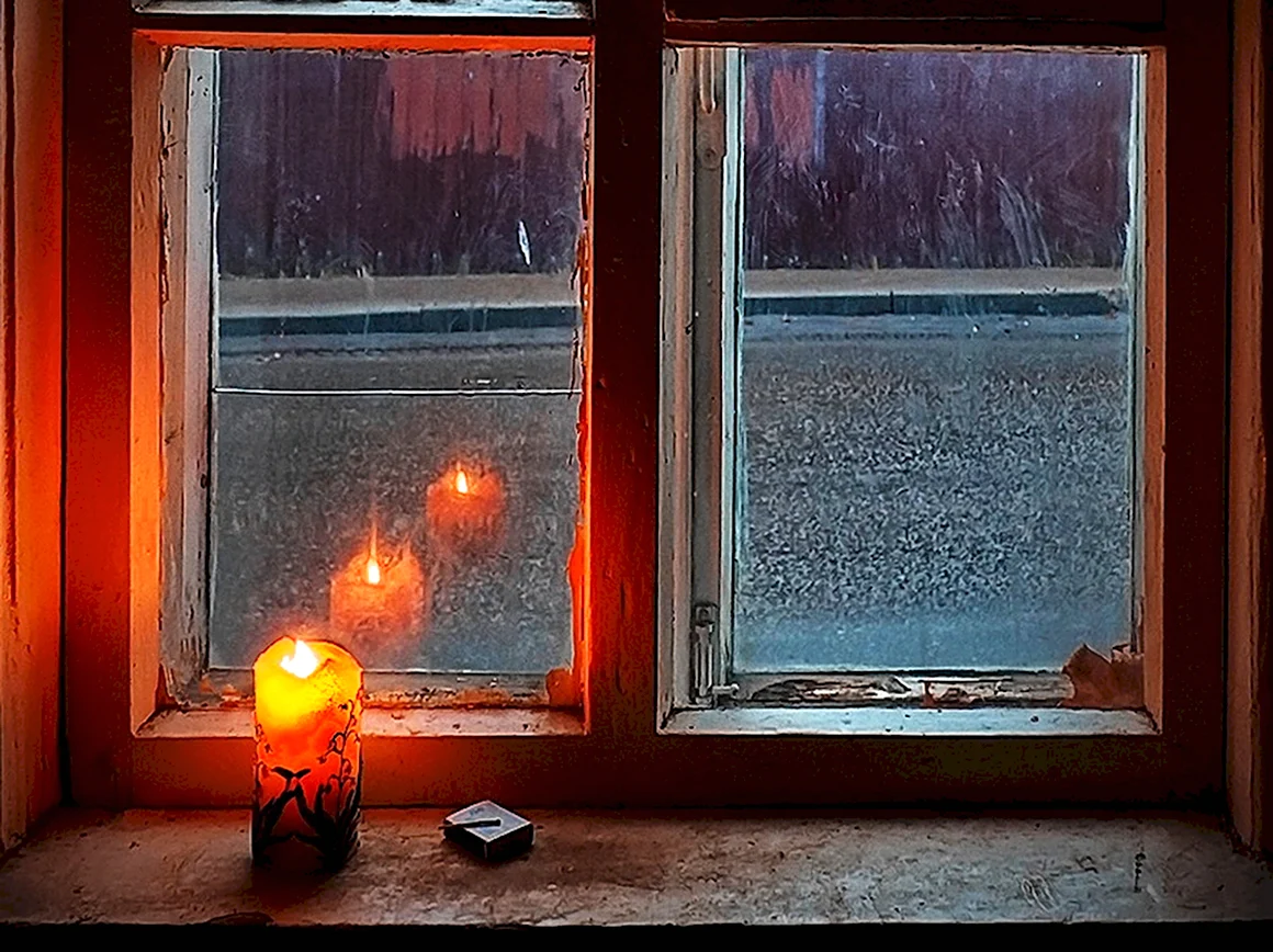 Окно вечер