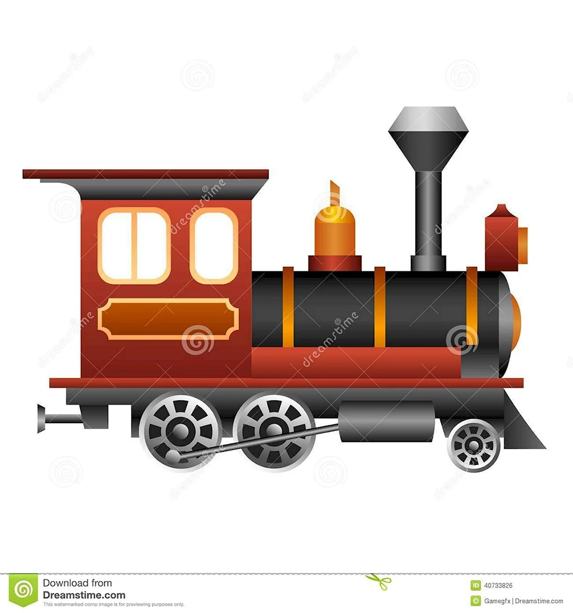 Old Toy Train PNG