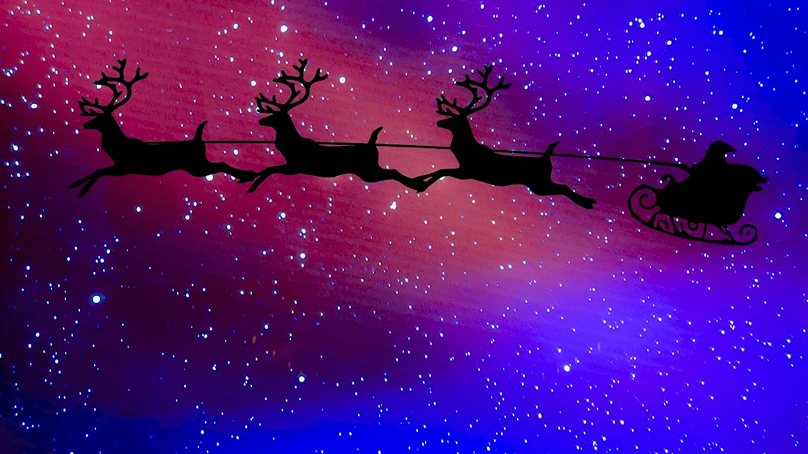 Олени с санями