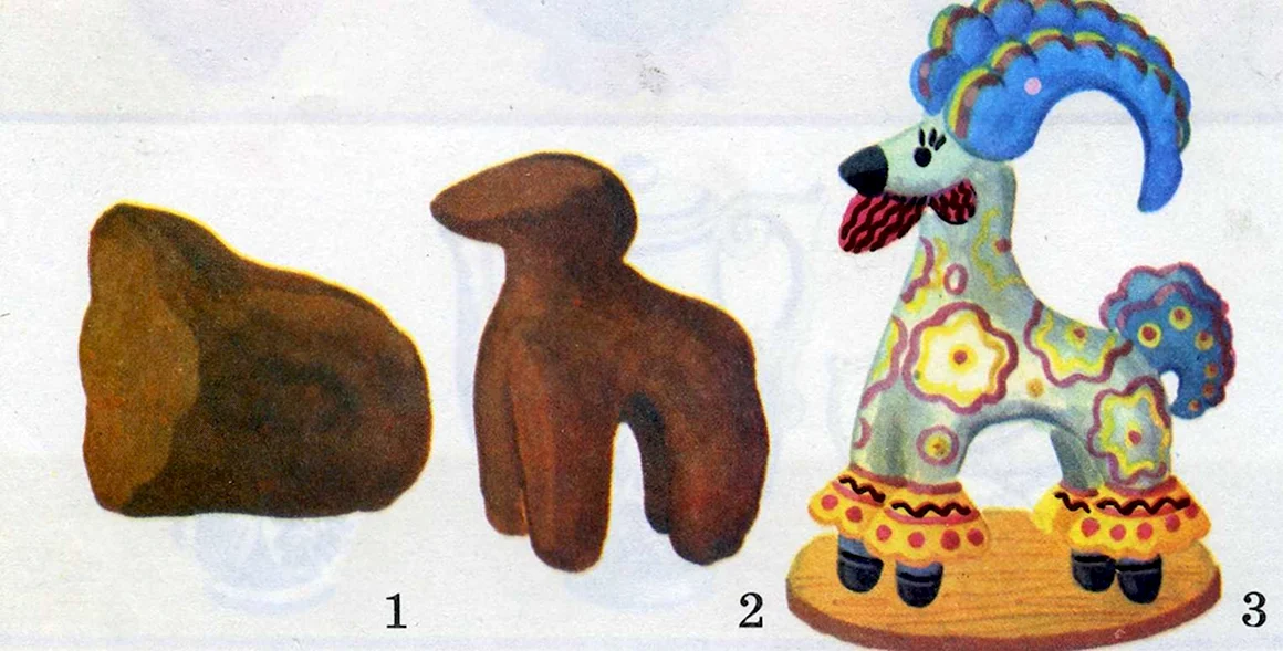 Олешек Дымковская игрушка лепка