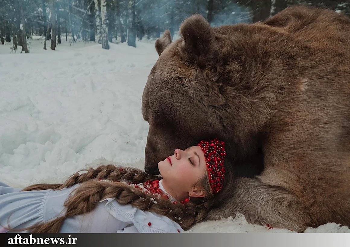 Ольга Баранцева и медведь Степан