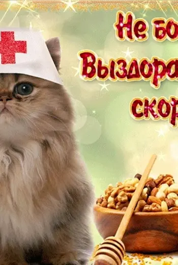 Открытка выздоравливайте