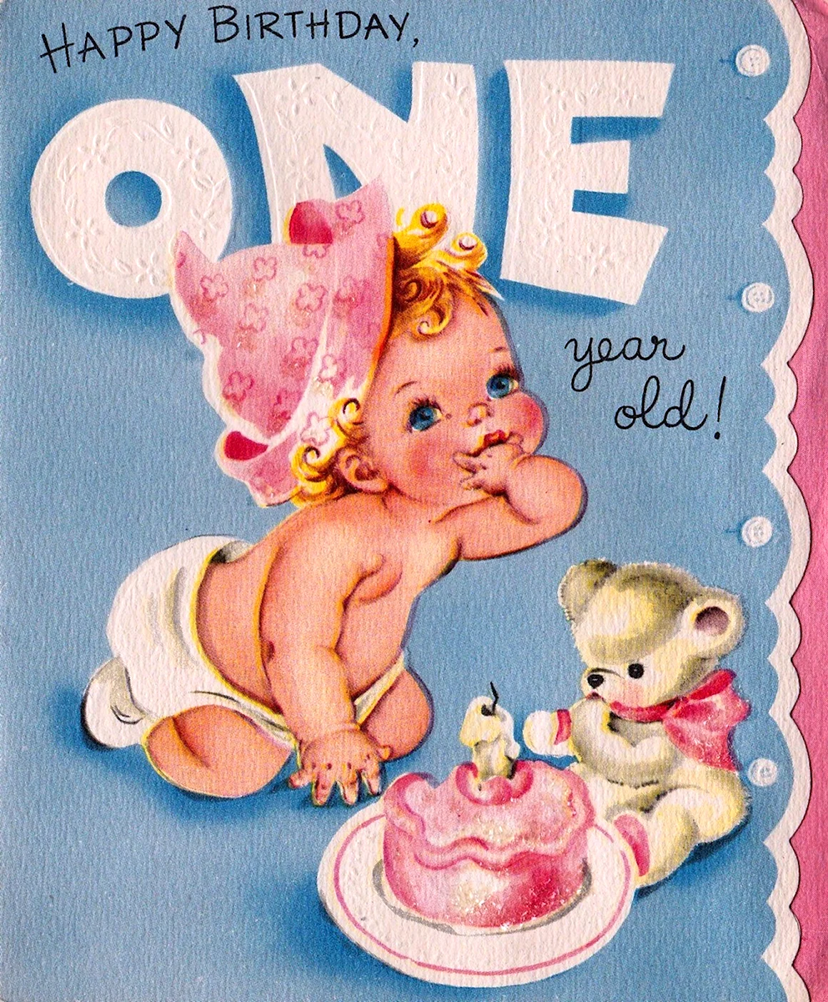 Открытки Happy Birthday 1 year