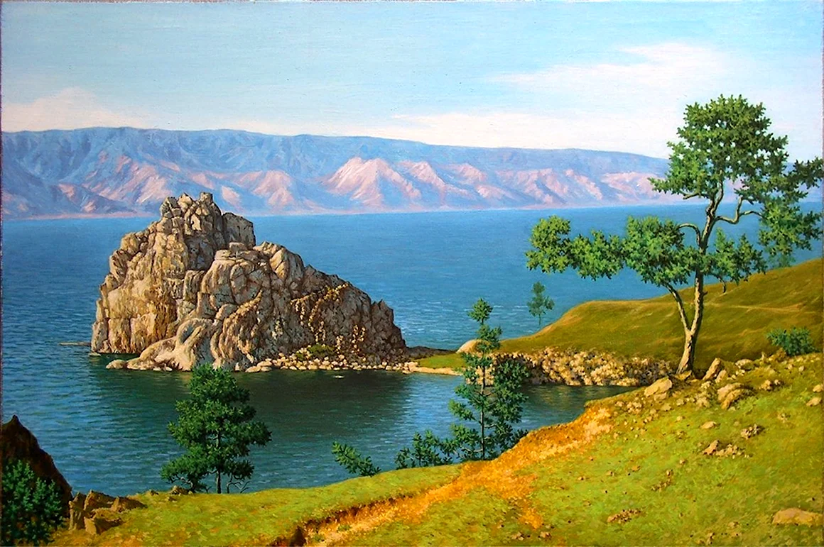 Озеро Байкал живопись