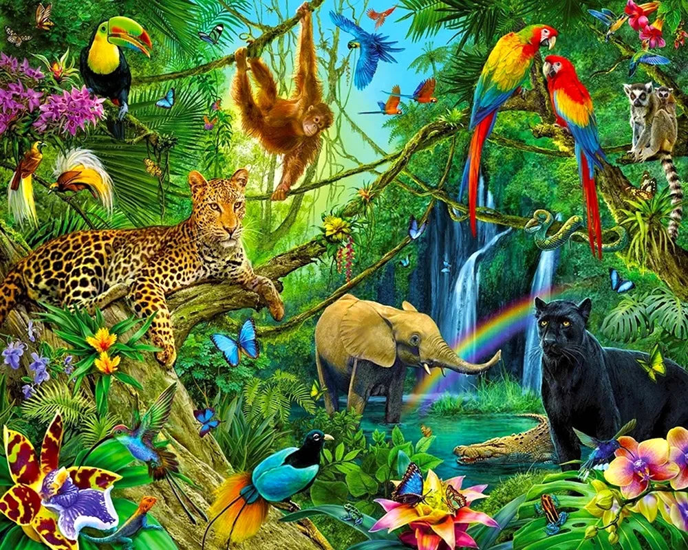 Пазл Ravensburger XXL джунгли 12660 200 дет.
