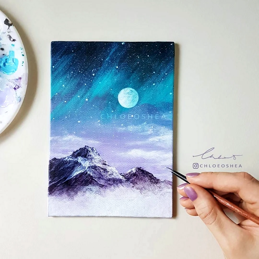 Пейзаж акварелью для скетчбука