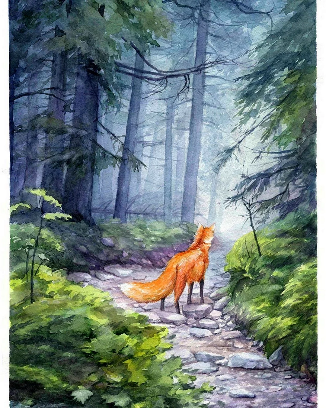 Пейзаж с лисой
