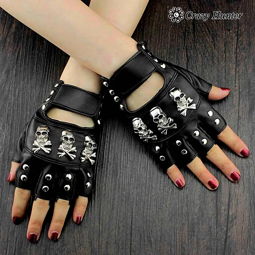 Перчатки с шипами stud Biker Punk