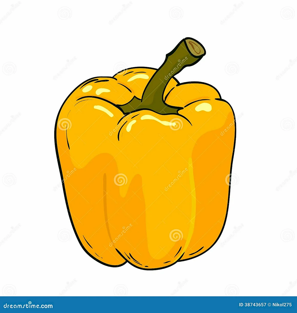 Перец желтый вектор