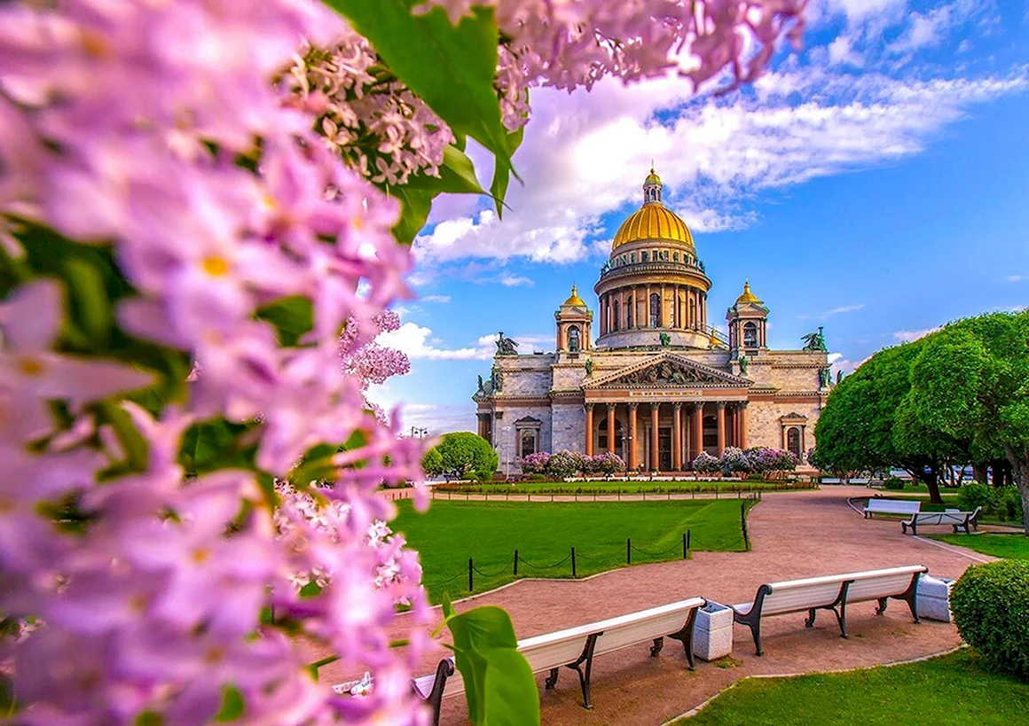 Петербург Исаакиевский собор Весна