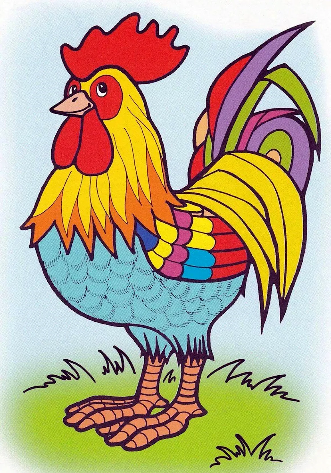 Петух рисунок