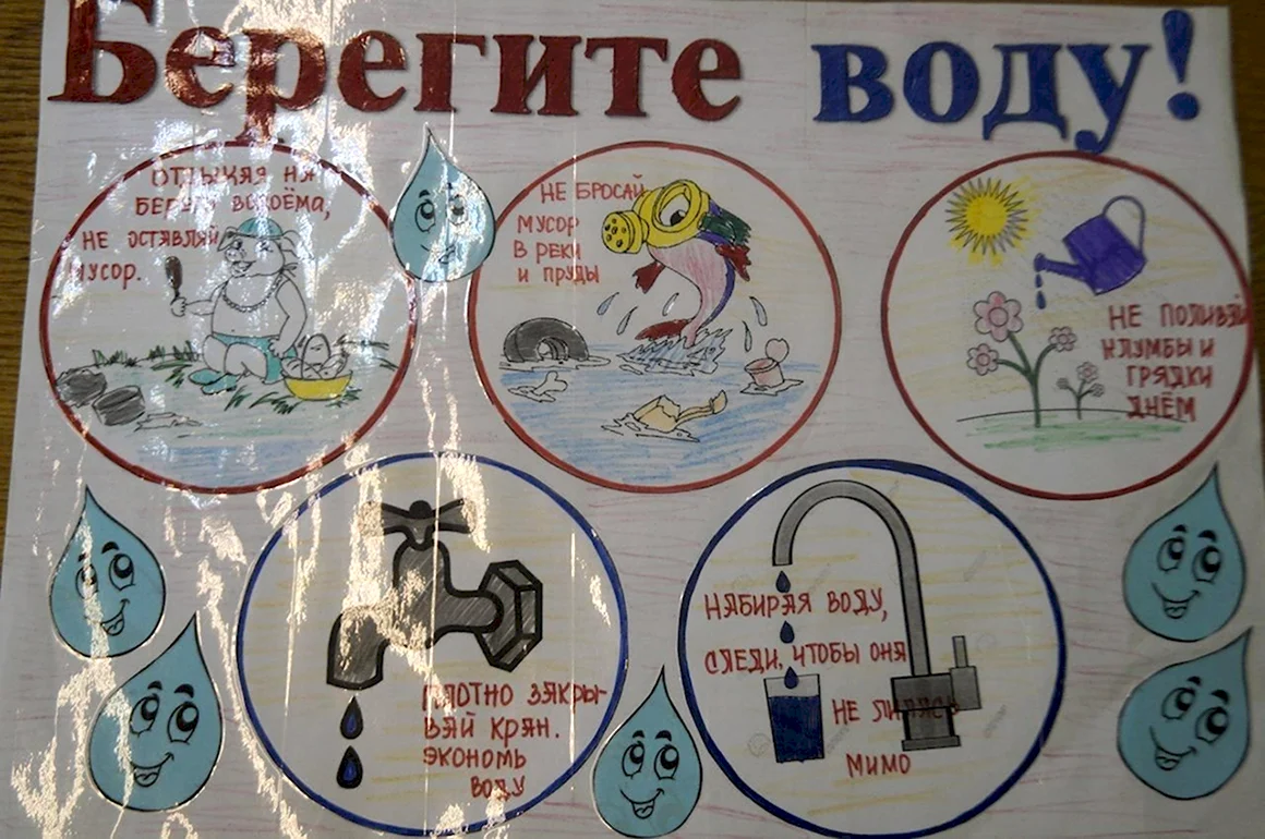 Плакат берегите воду