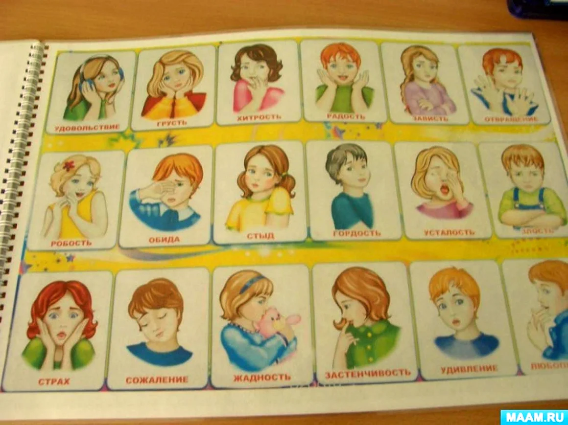 Плакат эмоции для детского сада