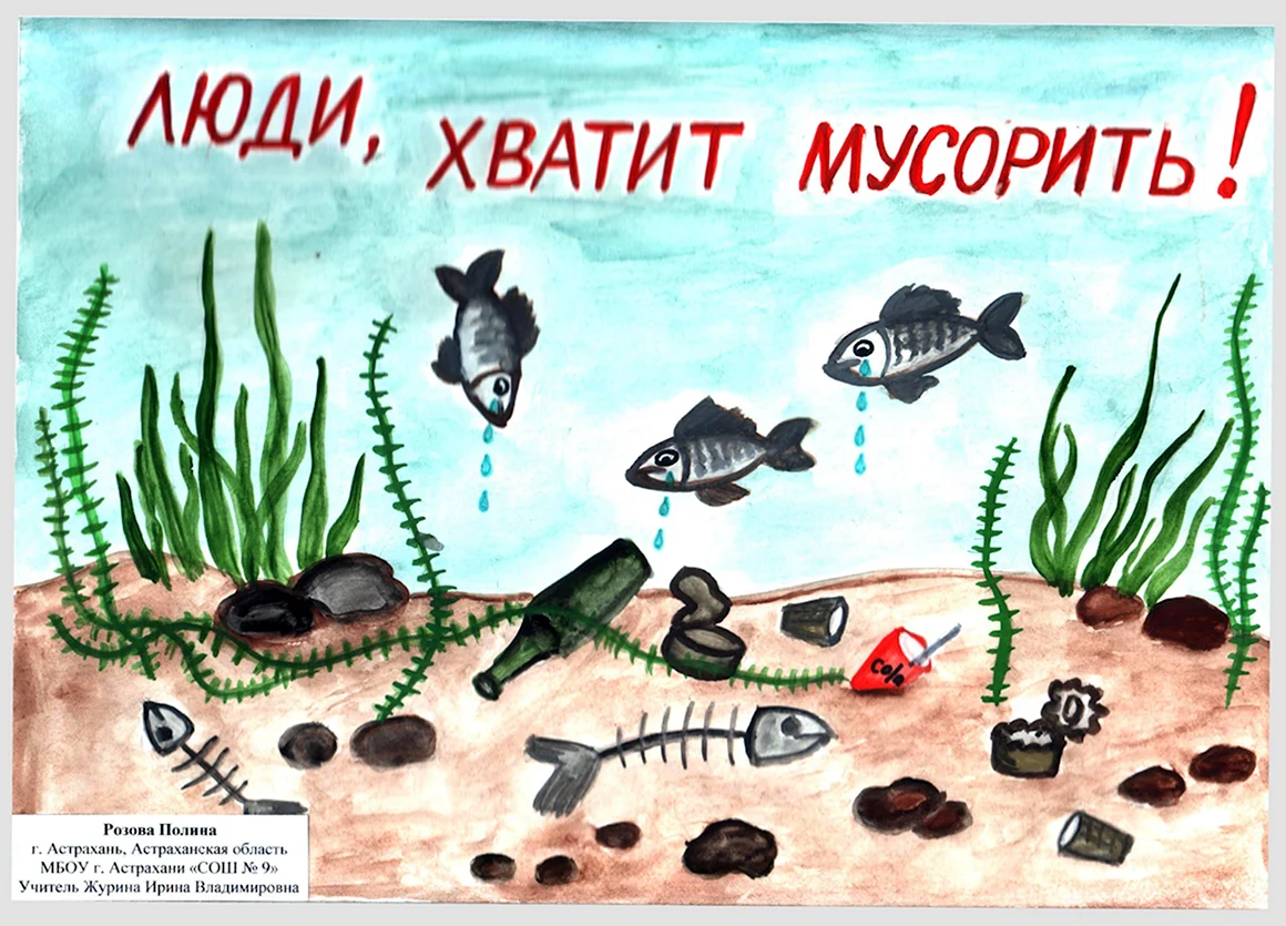 Плакат на тему не загрязняйте водоёмы