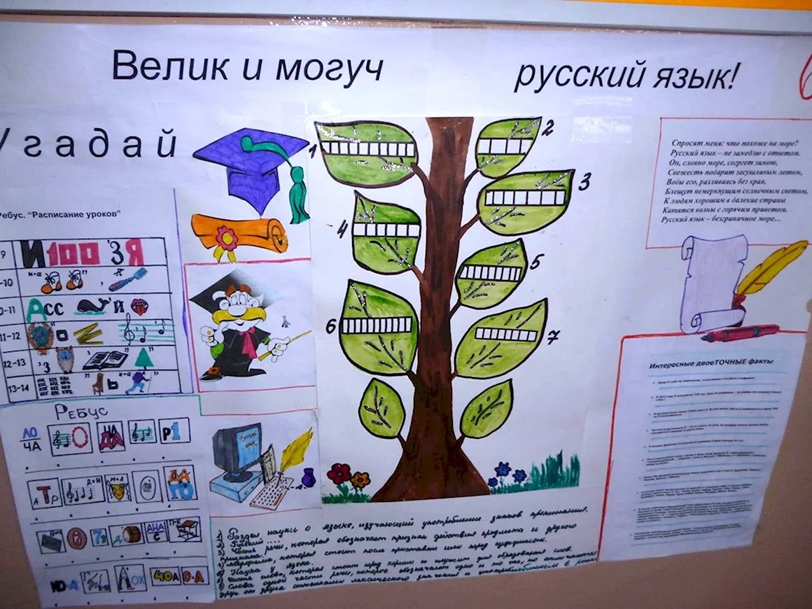 Плакат по русскому языку