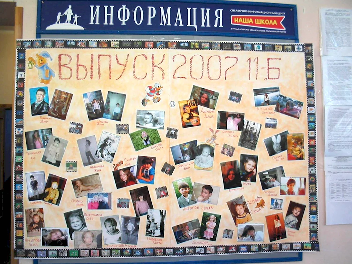 Плакат выпускников с фотографиями