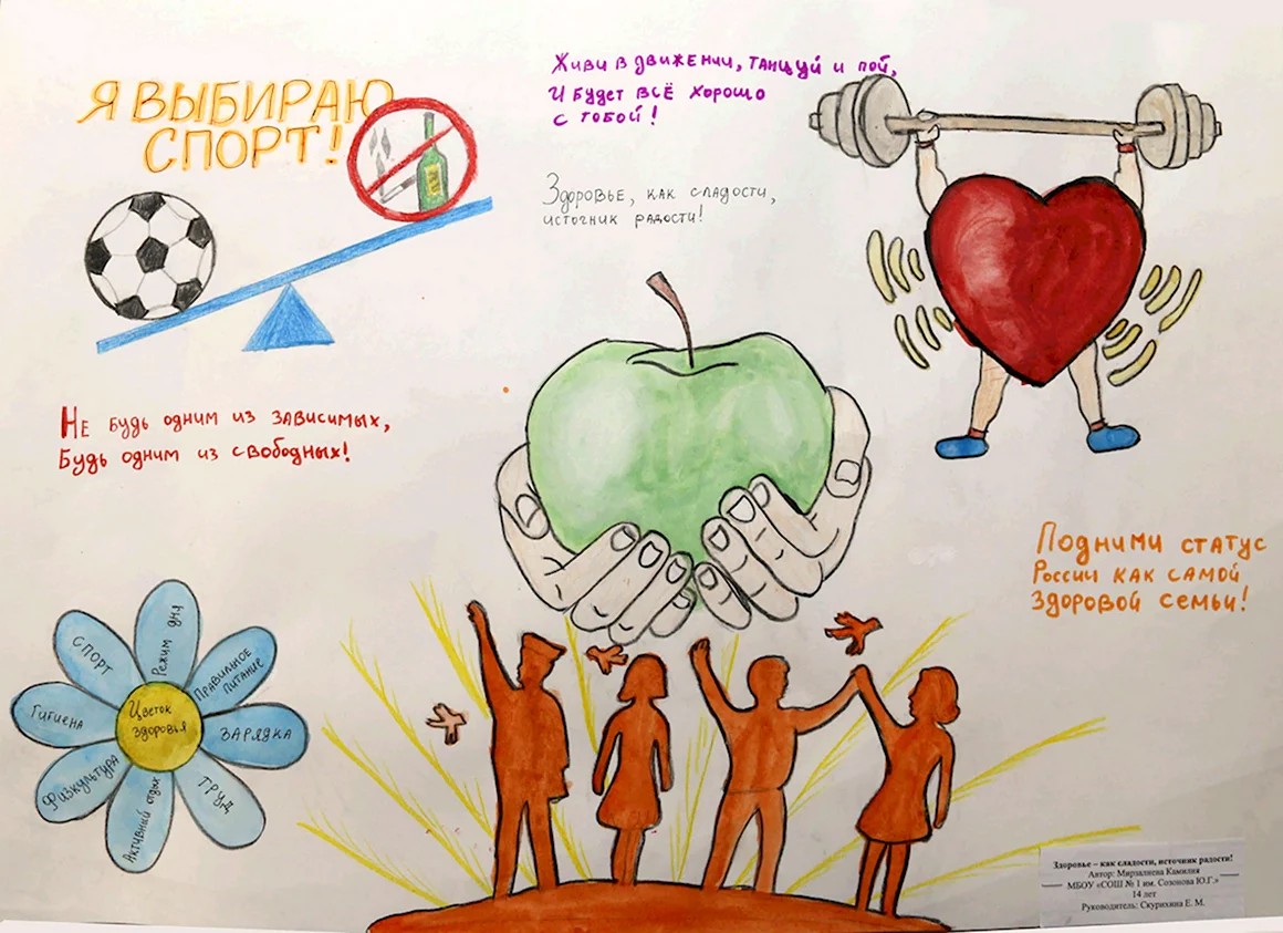 Плакат здоровый образ жизни