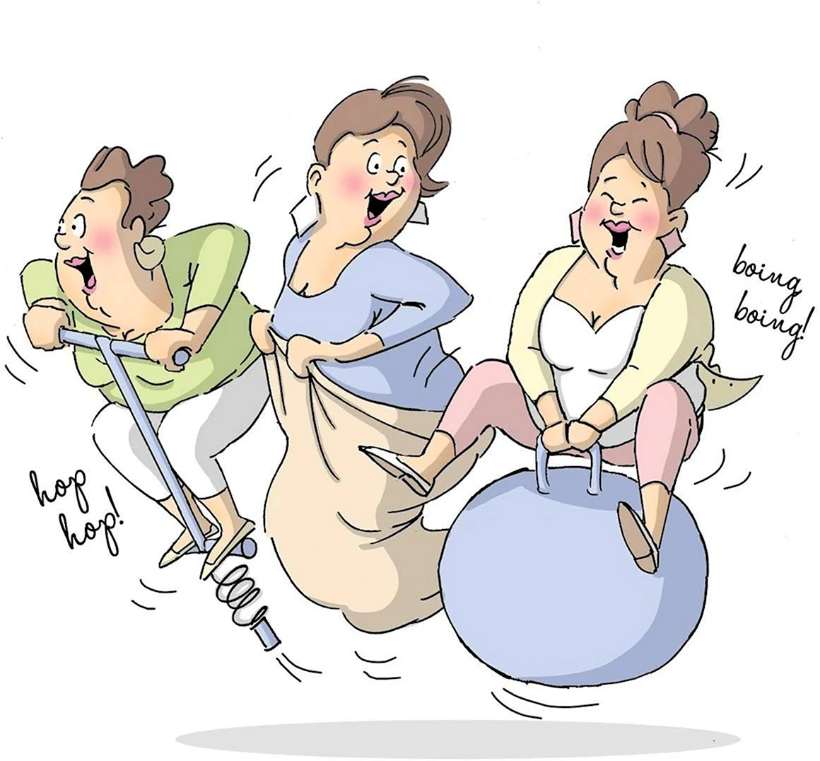 Подружки карикатура