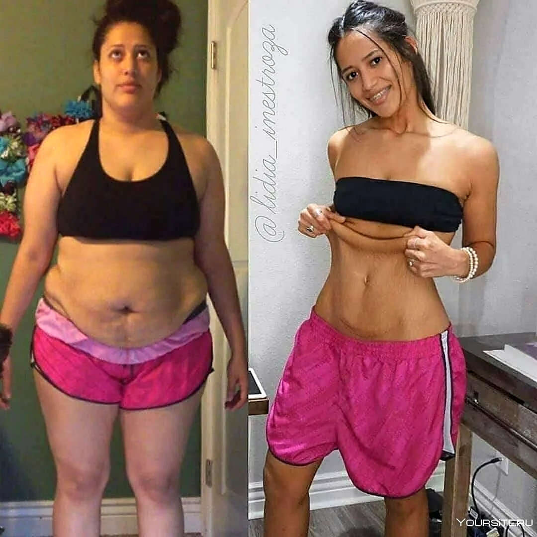 Похудение до и после