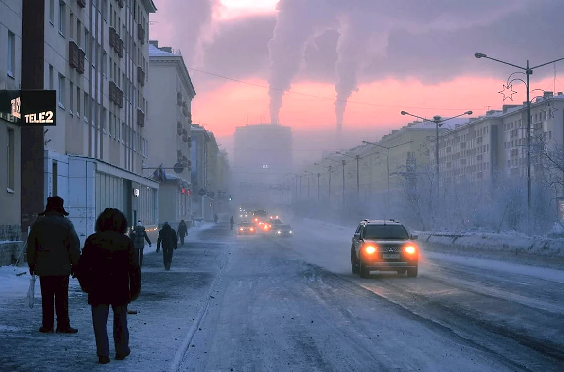 Полярная ночь в Норильске 2021