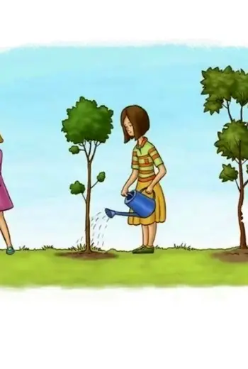 Посадка деревьевля детей