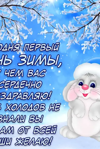 Поздравление с первым днем зимы