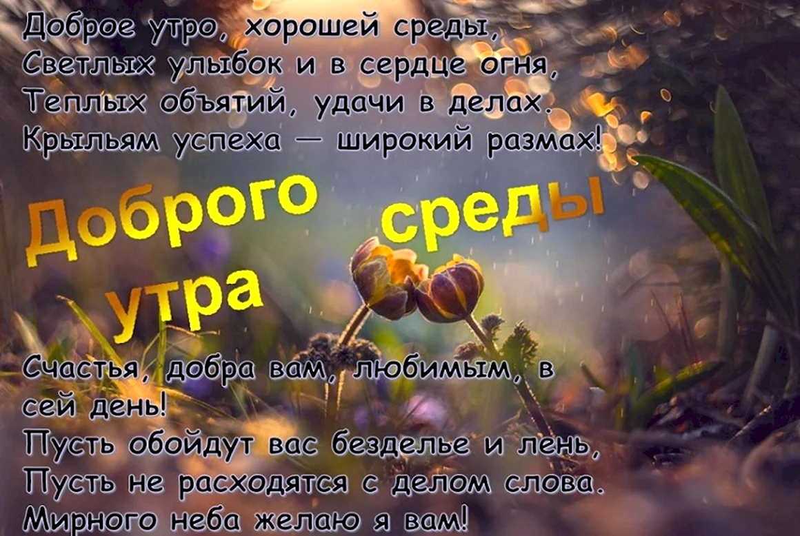 Поздравление со средой и добрым утром
