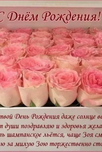 Поздравление Зое