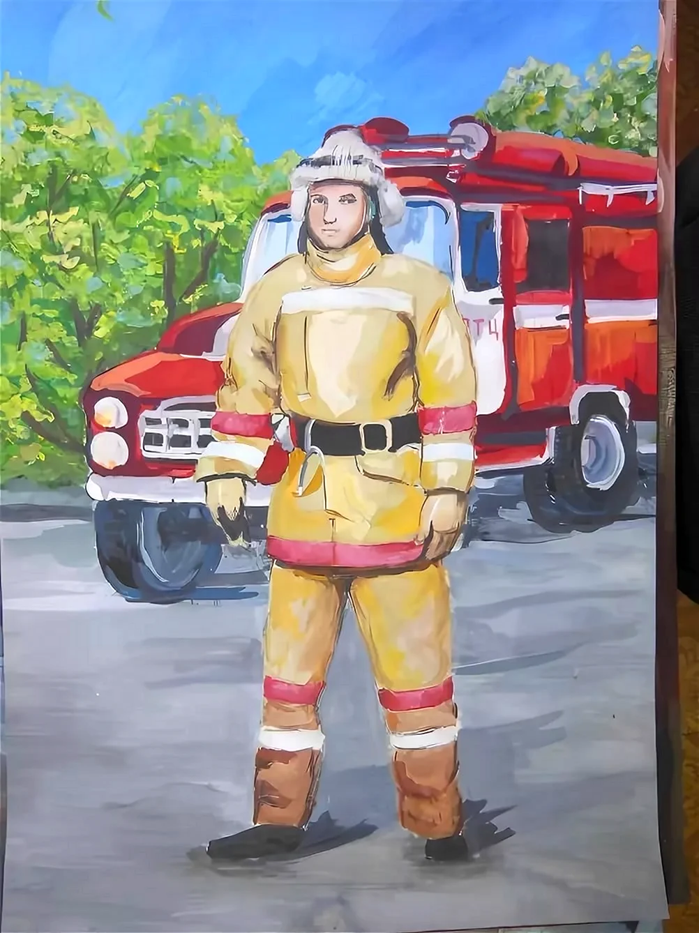 Пожарный рисунок